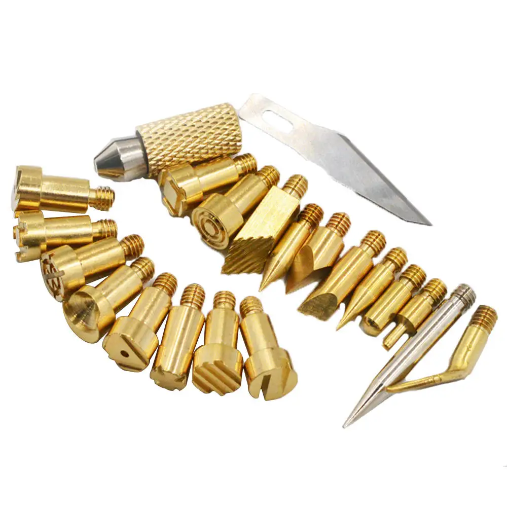 Ручка для сжигания по дереву 22 шт. набор рукоделия Железный инструмент резьбы