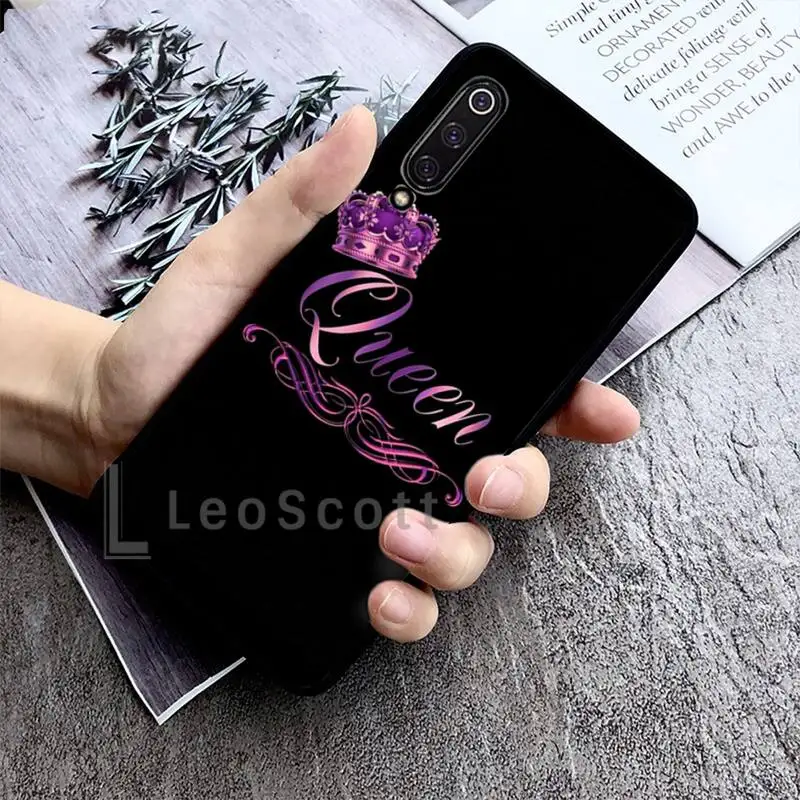 

King Queen gold Crown Phone Case For Xiaomi redmi Mi A1 A2 5 6 6PLUS 8 9 SE Lite MIX 2 2S MAX 2 3 Pocophone F1