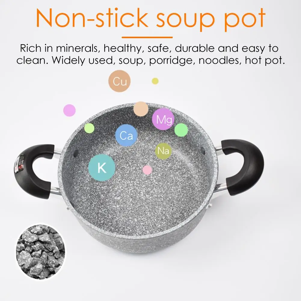 Новейшая каменная кастрюля для лапши супа антипригарная Кастрюля кухонный