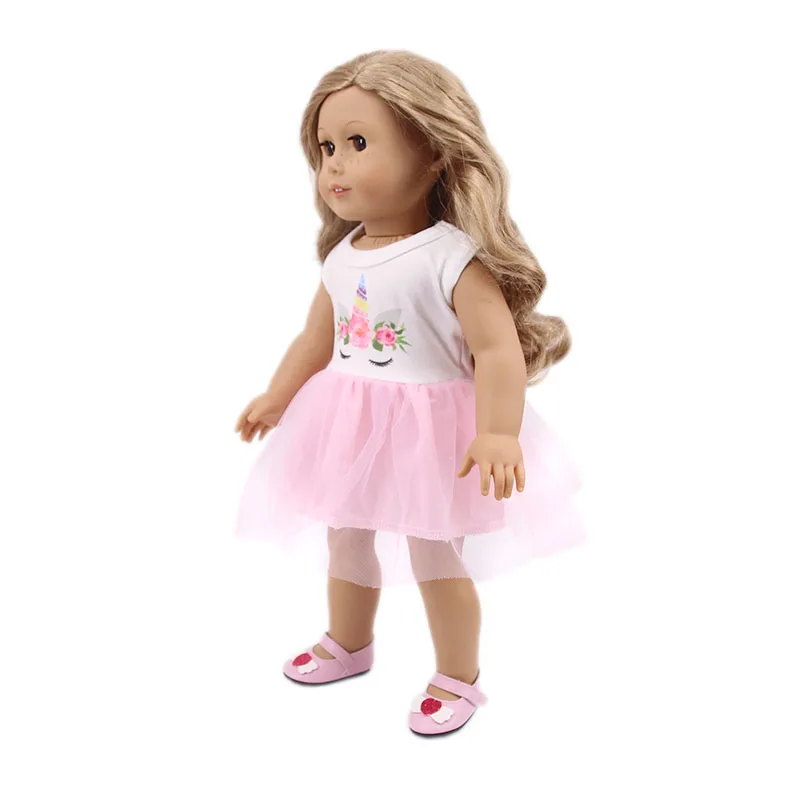 LUCKDOLL балетный костюм Пряжа юбка подходит 18 дюймов Американский 43 см Кукла одежда аксессуары, игрушки для девочек, поколение, подарок на день рождения