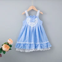 dress for girls plaids pearl bow sling dress 2022 birthday princess toddler party pageant party wedding dresses summer