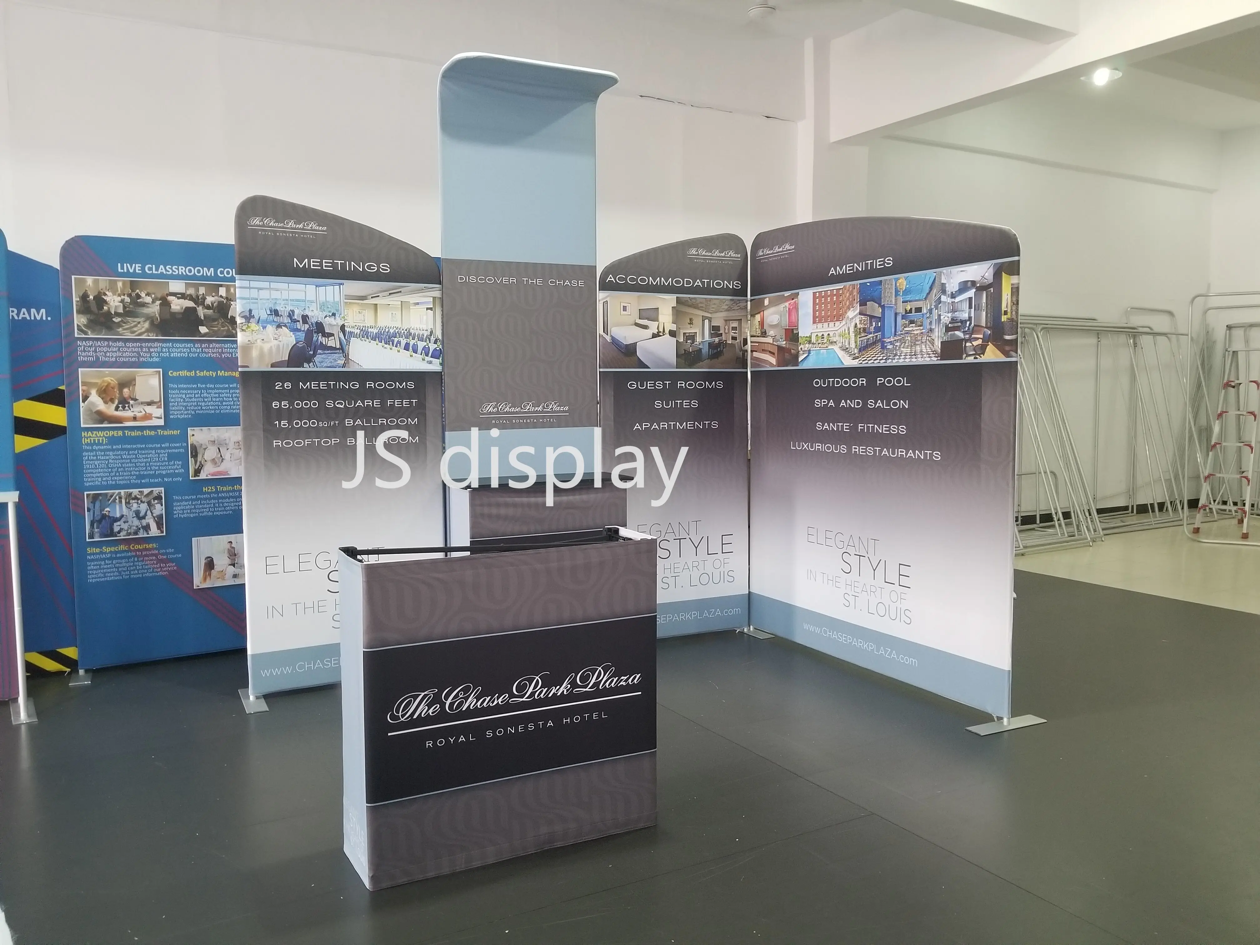 10 футов Натяжной тканевый выставочный стенд выставочная система с ТВ