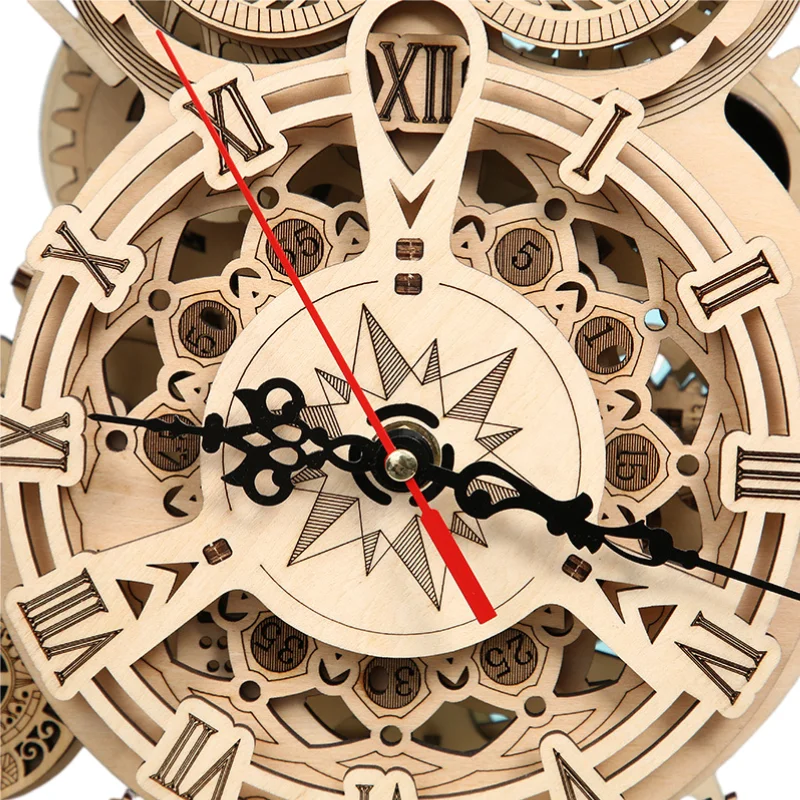 3D Деревянный пазл креативная самодельная Механическая Трансмиссия часы-сова