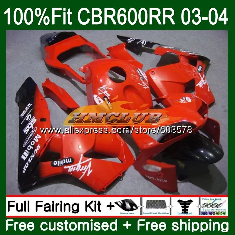Инъекция для HONDA CBR 600RR 600F5 CBR600 RR 2003 2004 72CL.108 CBR600RR CBR600F5 600 F5 03 04 OEM Обтекатели красный