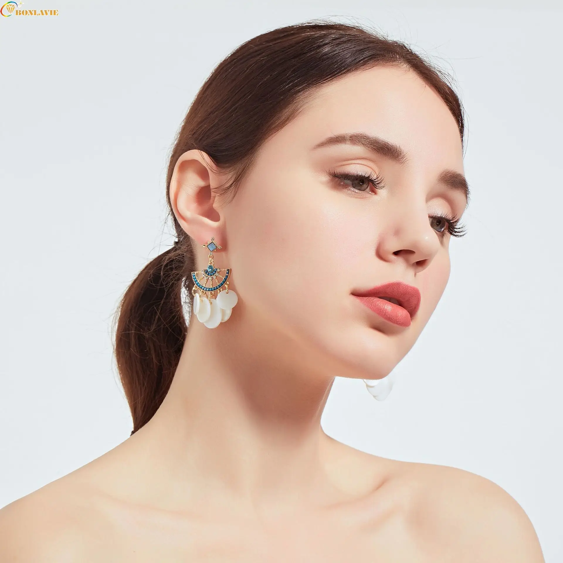 Женские круглые серьги в богемном стиле|Серьги-гвоздики| |