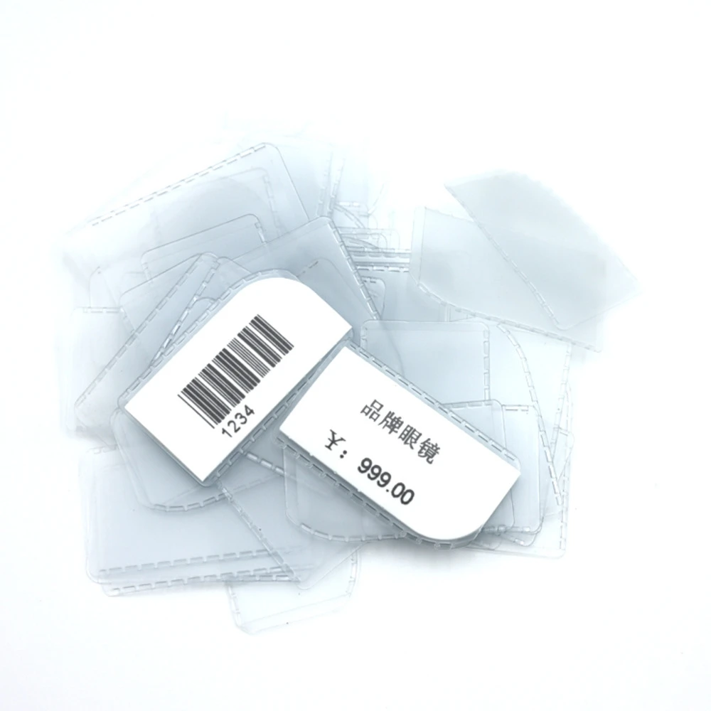 Optical Tag Clear Vinyl Sleeve Slip-on Eyeglasses Price Tags Jewelry Label Pvc Pouch Envelope Sheet Frame Card Protector Holder | Дом и сад