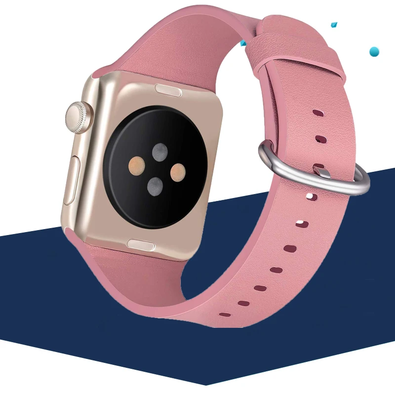Кожаный ремешок для Apple Watch 5 4 полоса 44 мм 40 Спортивная петля iwatch band 3 2 1 42/38 сменный