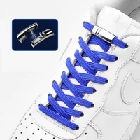 24 colors elastic shoe laces lock magnetic metal no tie shoelaces flat suitable for all shoes accessories lazy shoelace