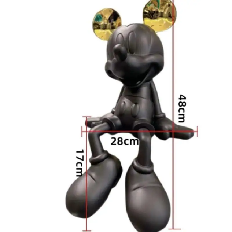 Статуя Микки Мауса Disney подвижная фигурка сидя мультяшная смоляная скульптура