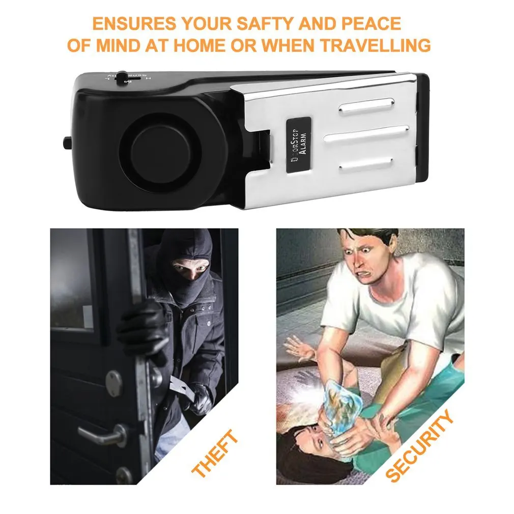 Мини Беспроводной вибрации срабатывает дома клин образная пробка оповещения