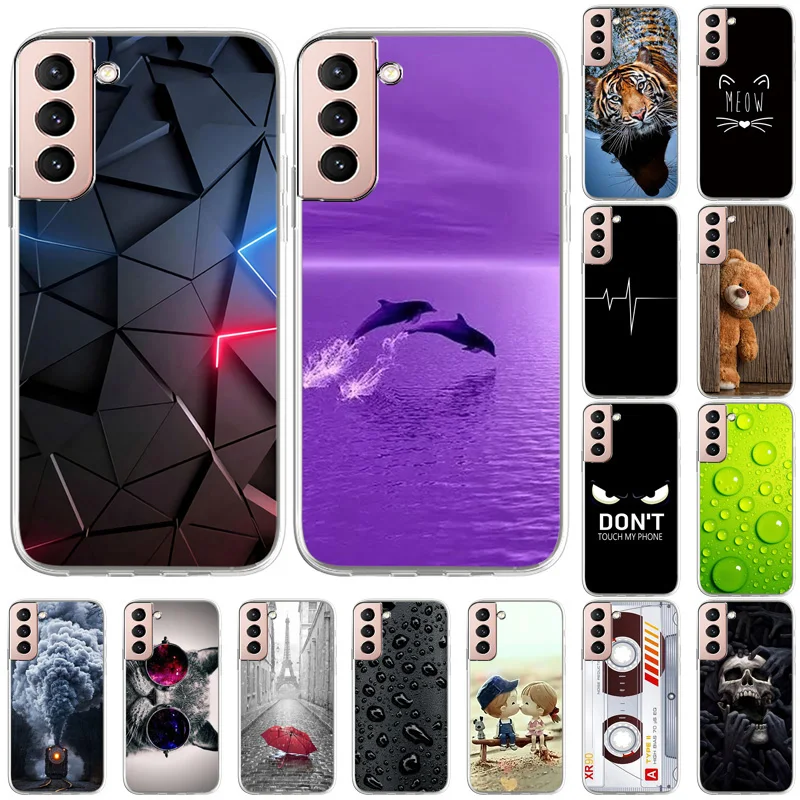 

Silicon Case For Samsung S21 Cases Cool Pattern Cover On Samsung Galaxy S21 SamsungS21 Ultra S21 Plus Soft Painted Phone Funda
