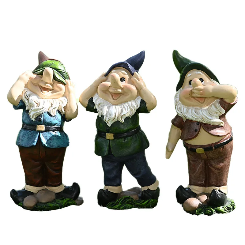 

Outdoor garden courtyard decorations garden decoration creative resin dwarf cartoon resin decorations restaurant decorations