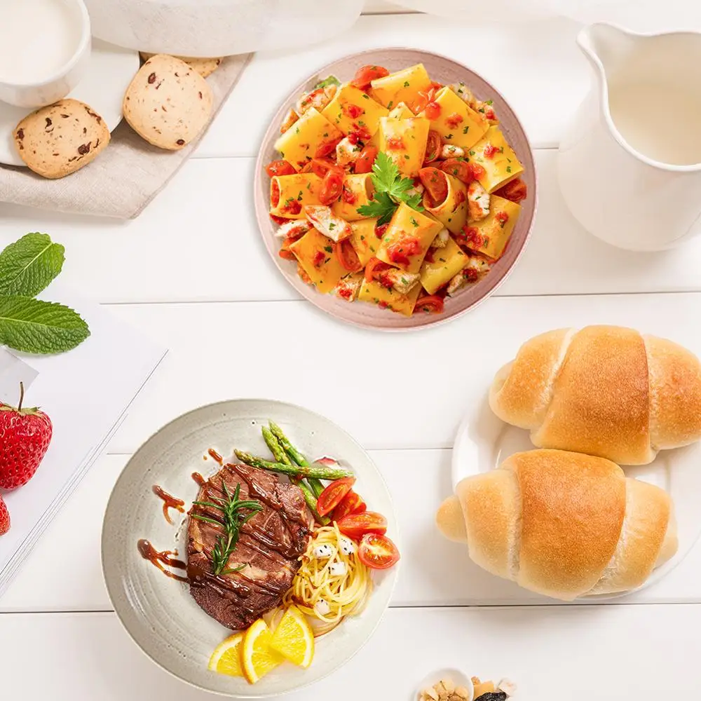 4 шт. легкие небьющиеся тарелки из пшеничной соломы обеденные посудомоечная