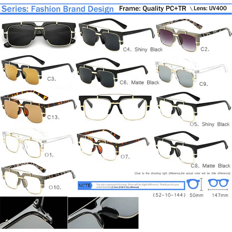 Очки IVSTA CA2207 с полуободковой оправой мужские большие солнцезащитные в стиле