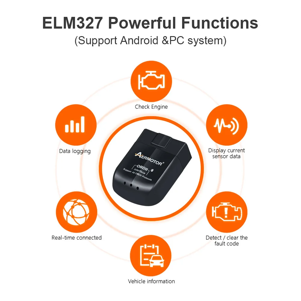 ELM327 OBD2 Bluetooth 4 0 Обнаружение и диагностика неисправности автомобиля IOS/Android PIC18F25K80 |