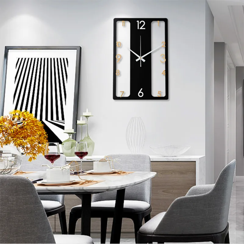 

Nordic Creative Wall Clock Art Large Metal Modern Design Silent Luxury Simple Wall Clock Reloj De Pared Living Room Decor DA60WC
