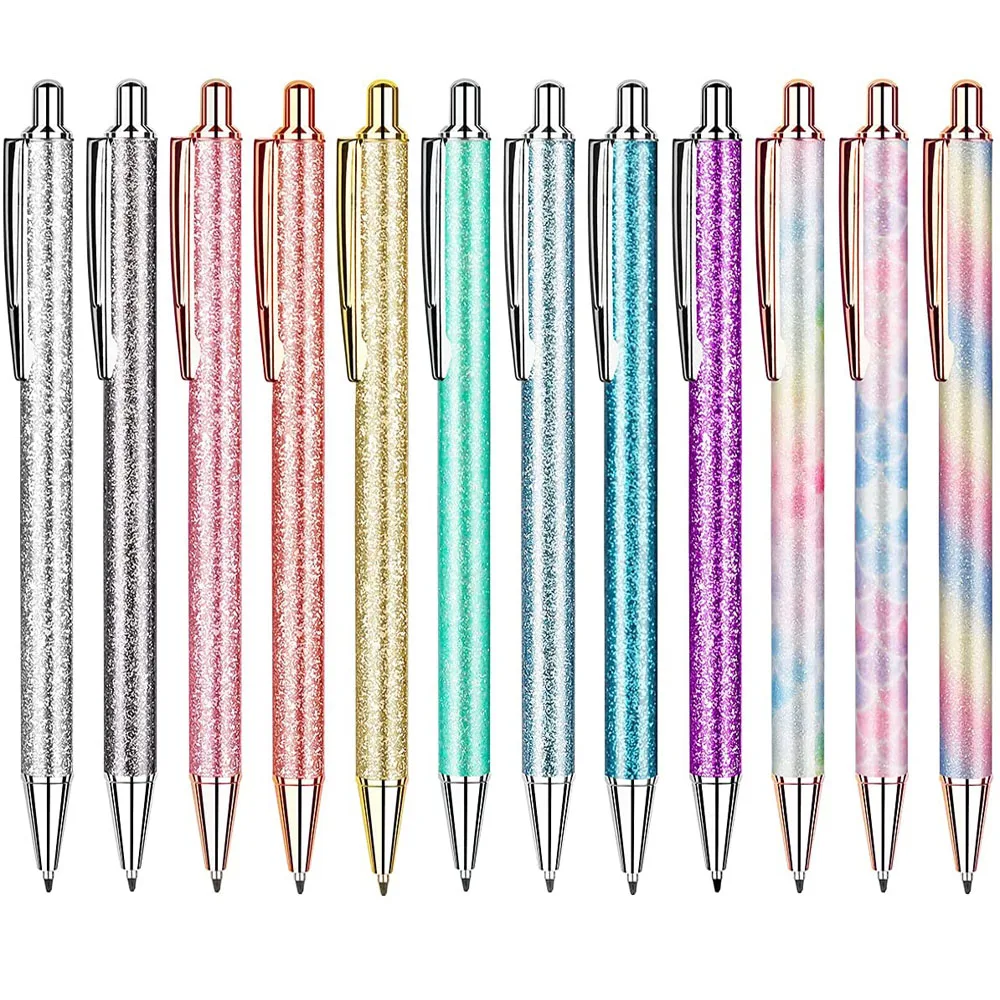 

50 штук металлические милые блестящие шариковые выдвижные Симпатичные Ручки для записей офисные и школьные канцелярские принадлежности по...