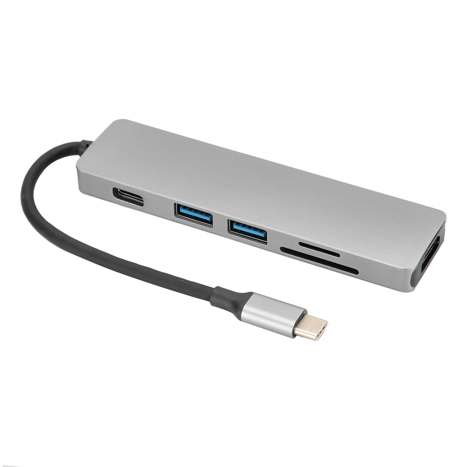 

5‑In‑1/6 In 1 Type‑C To USB3.0/SD/TF/PD Hub Aluminum Alloy Adaptor Docking Station Multifunction Expansion Dock