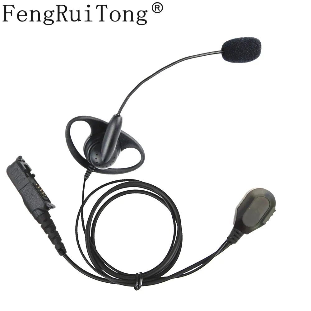 Walkie Talkie Headset Iron Clip D Type Mic Stick Tactical Headphone For Motorola Xir P6600 P6620 XPR3300 XPR3500 MTP3250  Radio