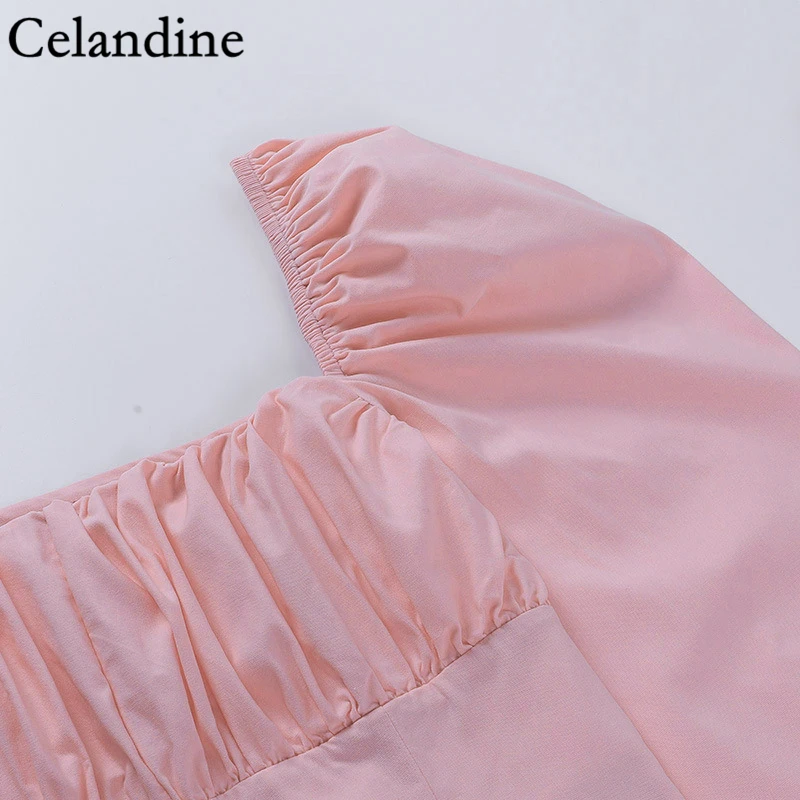 

Celandine Spring Autumn Square Collar Lantern Sleeve Blouse Women Casual Elegant Shirt Ladies Fashion Crop Tops Female 2020