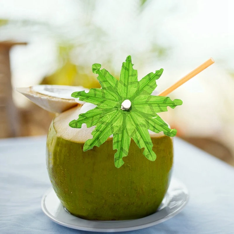 100 шт. тропический бумажный зонт из кокосовой пальмы Коктейльные медиаторы