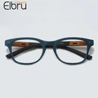 Elbru 2021 модные очки для чтения с отделкой под дерево для мужчин и женщин, ультралегкие прозрачные очки для дальнозоркости, очки унисекс с диоптриями + 1,5 + 4,0