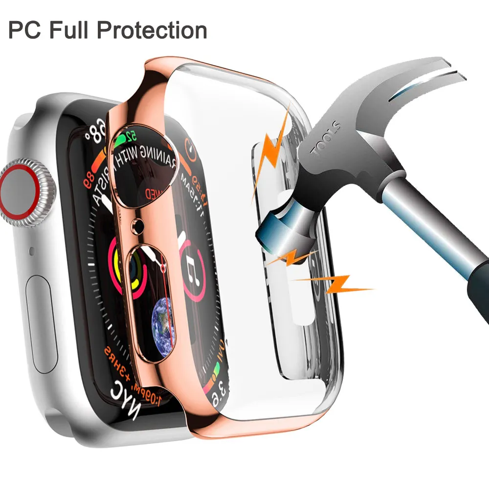 Защитный чехол из поликарбоната для Apple Watch 44 42 мм iWatch 5 4 3 2 40 38 ударопрочный корпус