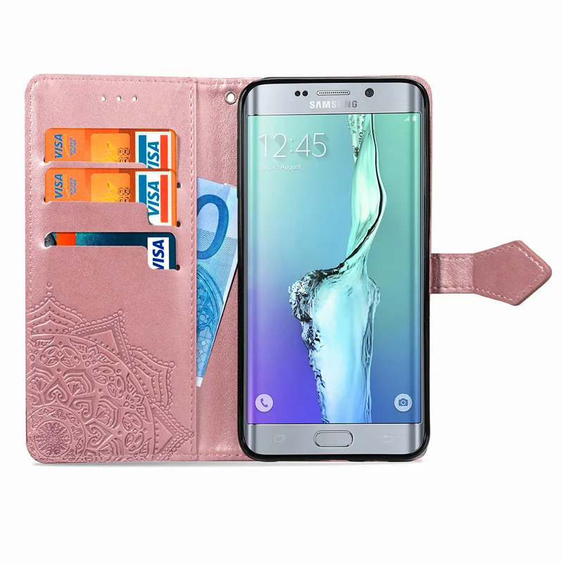 Флип-кейс из искусственной кожи для Samsung Galaxy S6 Edge Plus чехол смартфона чехол-кошелек