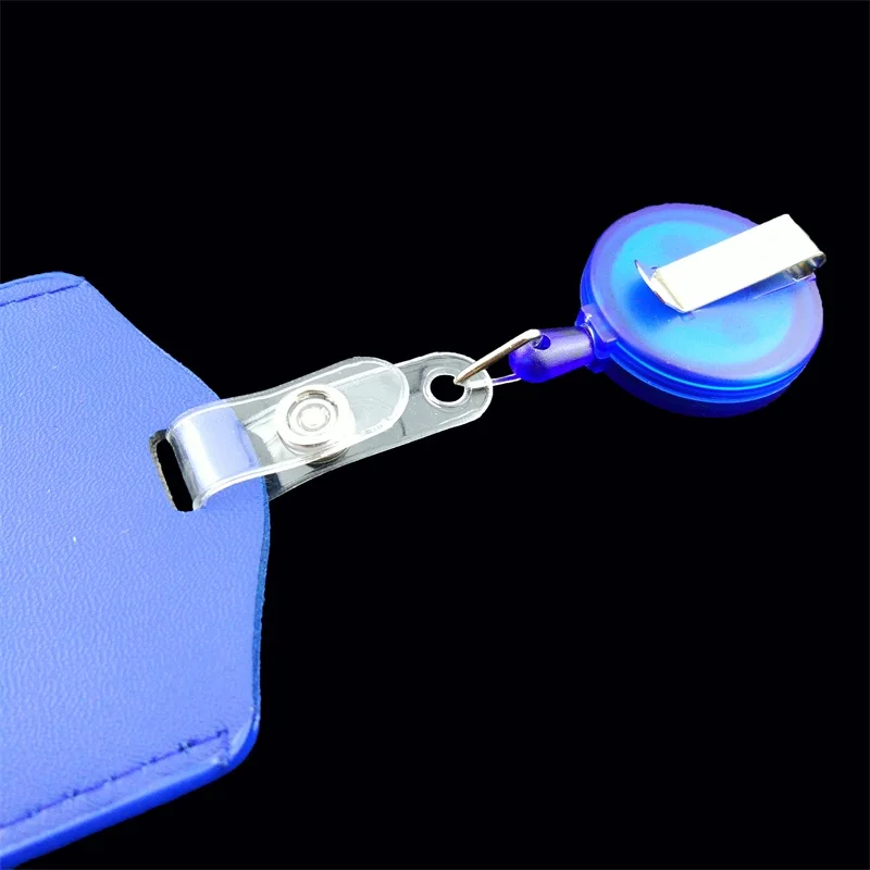 1 шт. из искусственной кожи ID держатель для карт с нашивками выдвижные катушки