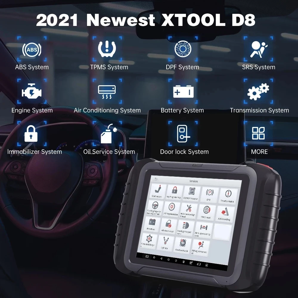 Автомобильные Диагностические Приборы XTOOL D8 OBD2 АБС SAS TPMS DPF obd 2 считыватель кодов