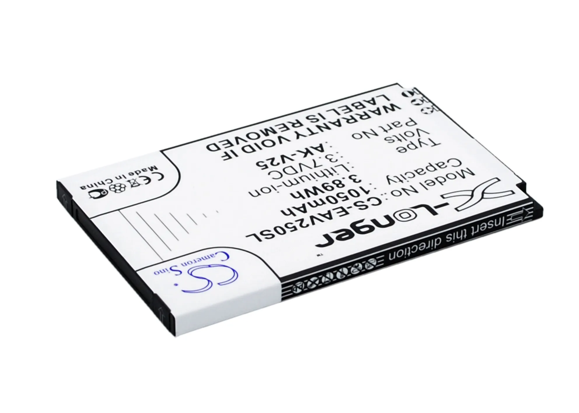 Аккумулятор CameronSino для EMPORIA EUPHORIA Pure V25 V25_001 V50 V50_001 AK-V25 (V2.0) | Мобильные телефоны и