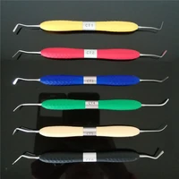 6pcs set high quality dental resin filler aesthetic restoration kit resin knife plastic dresser with silicone handl