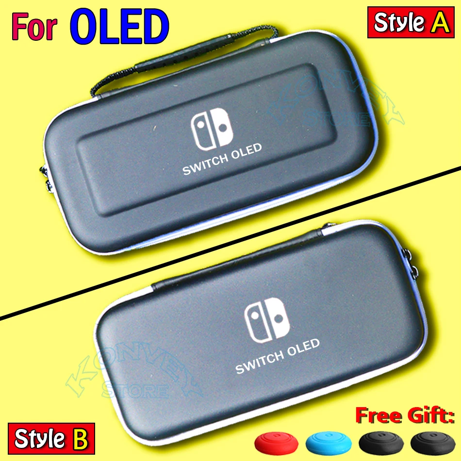 

For Nintend Switch OLED Case Cover EVA Hard Travel Storage Bag&PC Crystal Shell&Glass Film For Nintendo Switch OLED Accessories