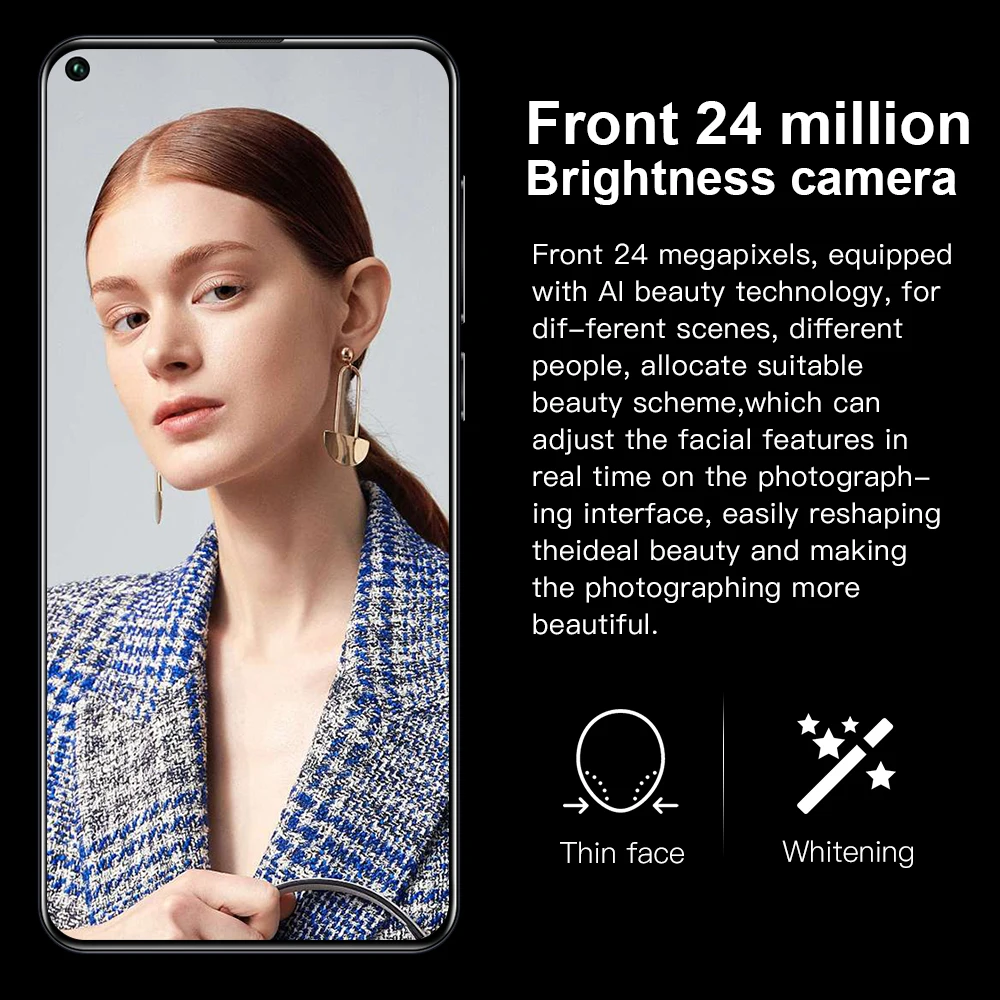 

S40U 5G Cheap Phone 7.2Inch Smartphone Snapdragon888 12+512GB Deca Core Android10.0 Fingerprint ID SANSUMG GALAX Mobile Phone