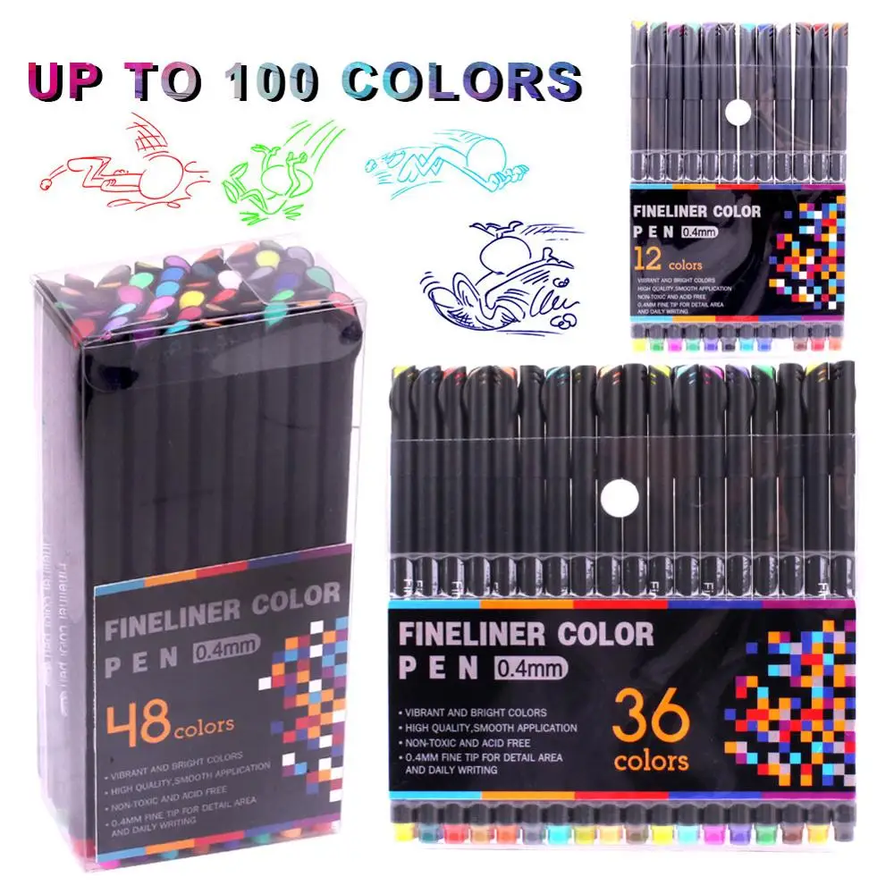 

100 Colored Journal Planner Pens Colored Pen Fine Point Markers Fine Tip Drawing Pens Porous Fineliner Pen for ing