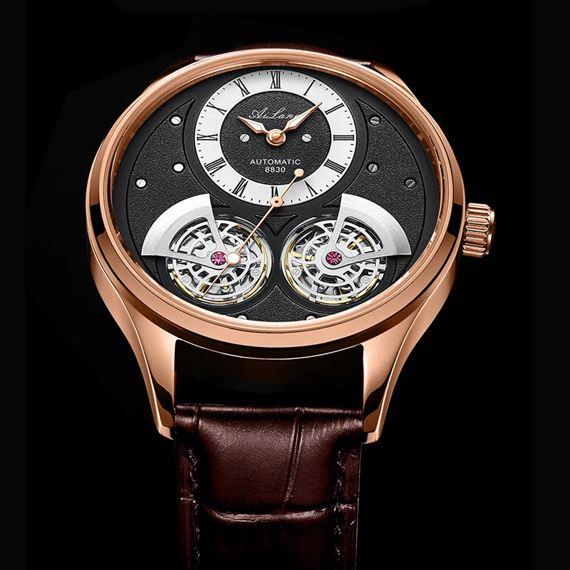 

2022 New Wristwatch Automatic Mechanical Men Watch Waterproof Skeleton Sports Double Tourbillon Watches Relogio Masculino