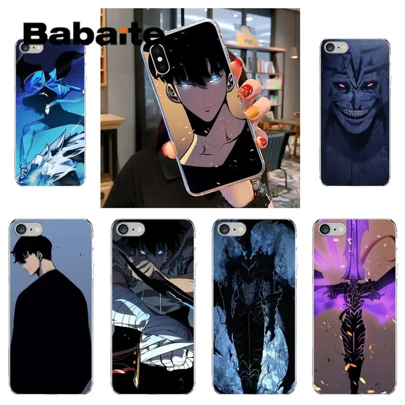 Черный чехол для сотового телефона Babaite с аниме соло выравнивающийся iPhone 8 7 6 6S Plus X