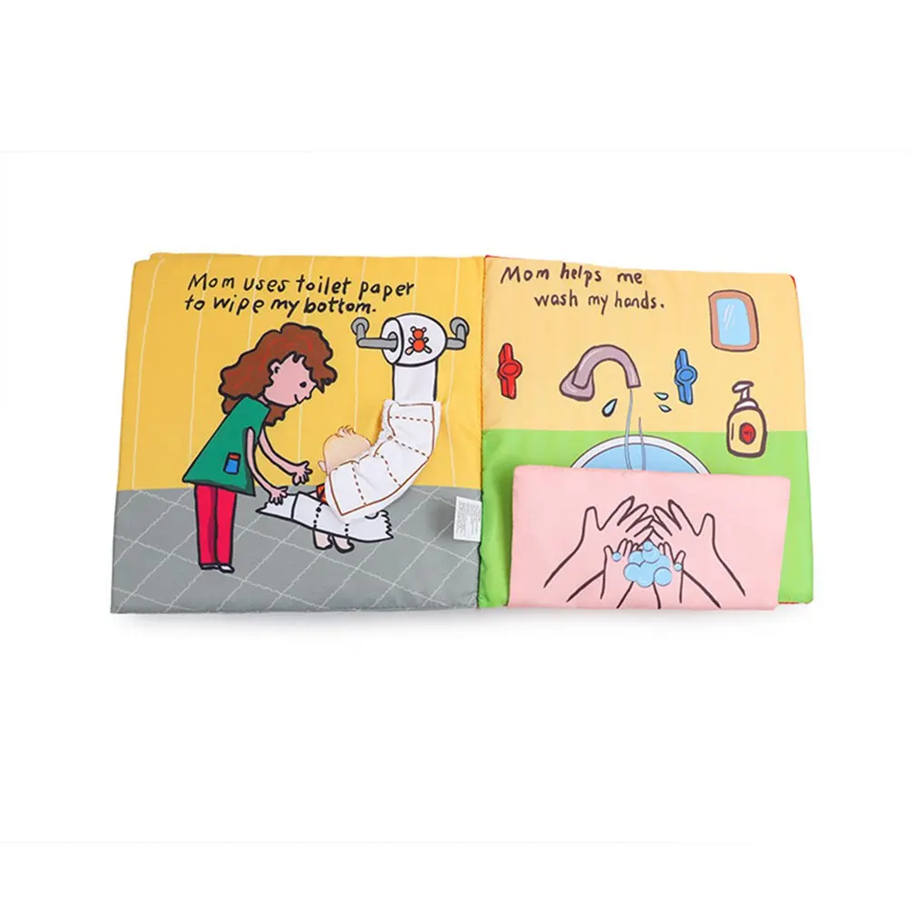 

Baby Soft Cloth Book 3D Cartoon Story Cognize Reading Montessori Early Education Puzzle Toy Children First Book Toddler Gifts
