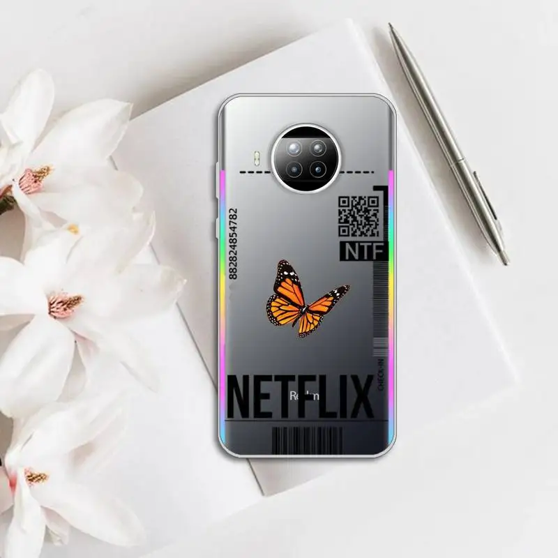 

Label Air Tickets butterfly Phone Case Transparent for Xiaomi mi Redmi note 10 t 8 9 pro lite 11 Samsung S 8 9 10 20 plus ultra