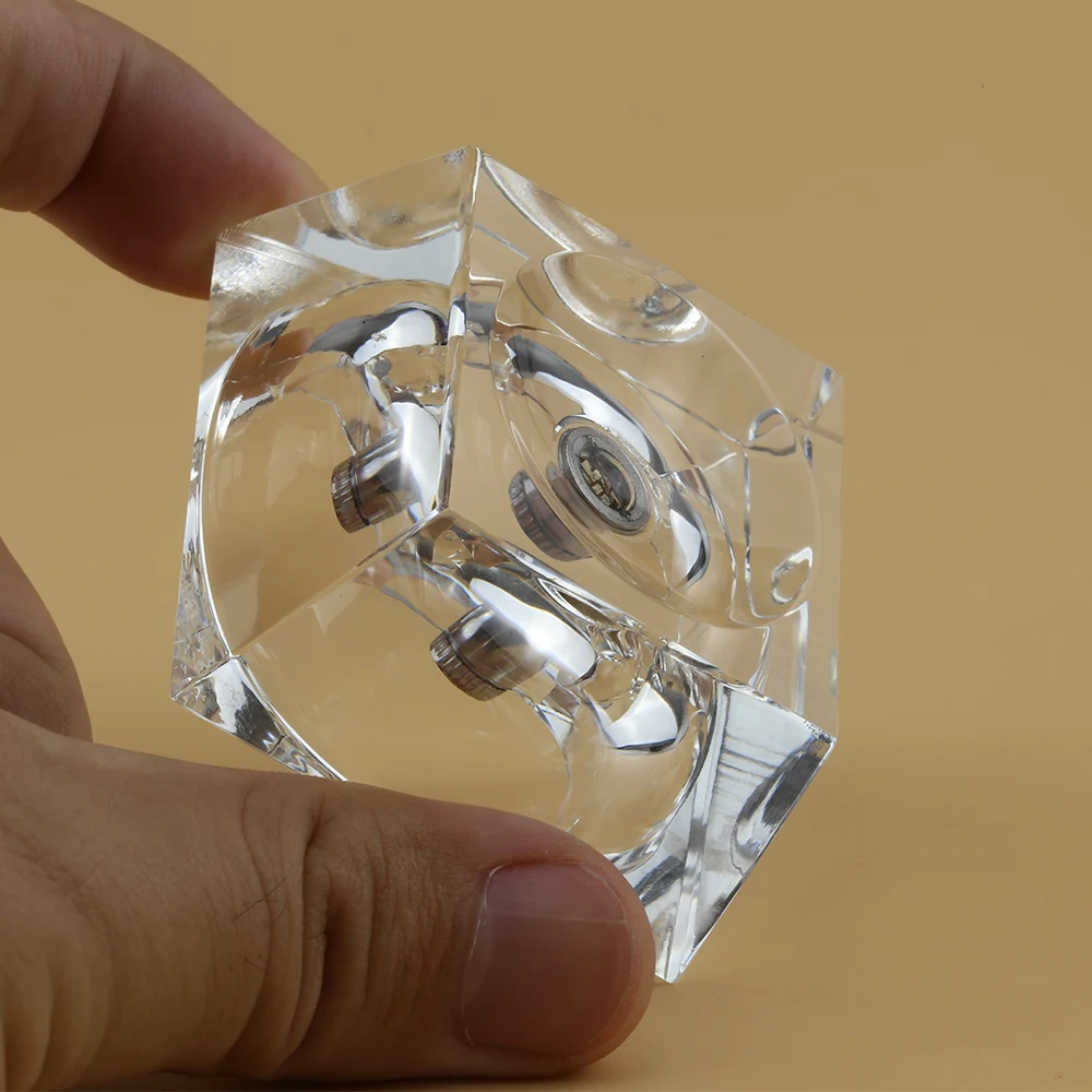 Светящаяся стеклянная подставка для дисплея с хрустальными линзами 60 80 мм 100 120 150