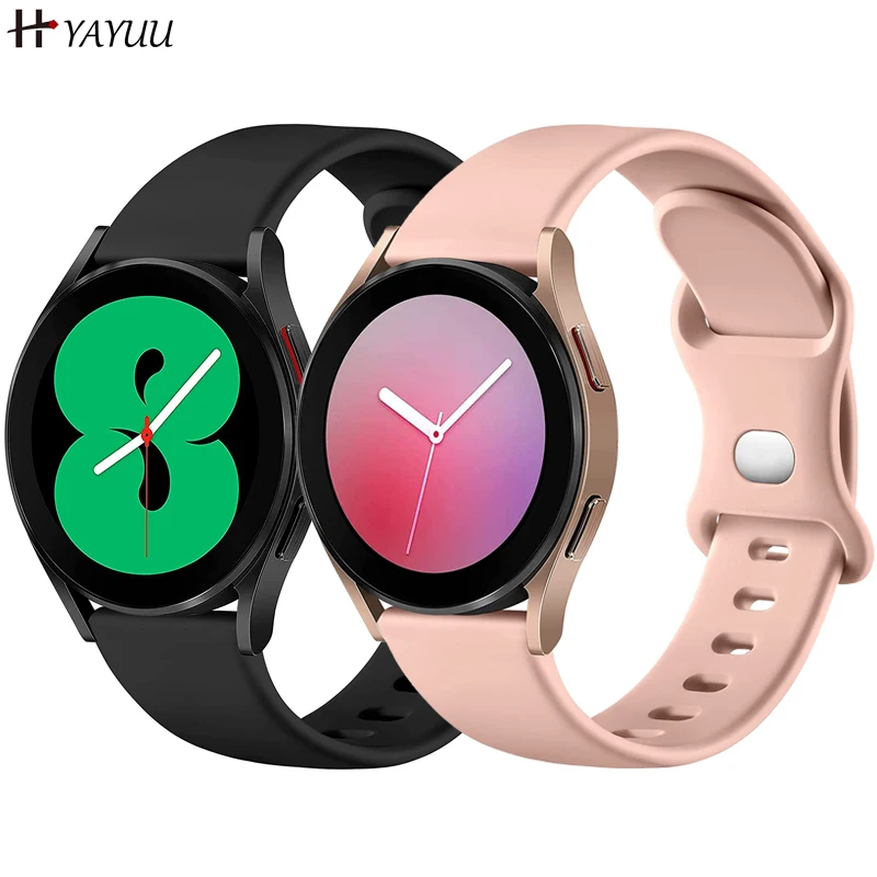 

20 мм мягкий силиконовый ремешок для Galaxy Watch 4 Band/Samsung Galaxy Watch Active 2 Band 44 мм 40 мм/Watch 4 Classic 42 мм 46 мм Band