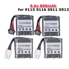 15 шт. 9,6 в 800 мАч литий-ионный аккумулятор для S911 912 9115 9116 9120 Запчасти для радиоуправляемых автомобилей Monster Truck 9,6 в 16500 15C высокое качество
