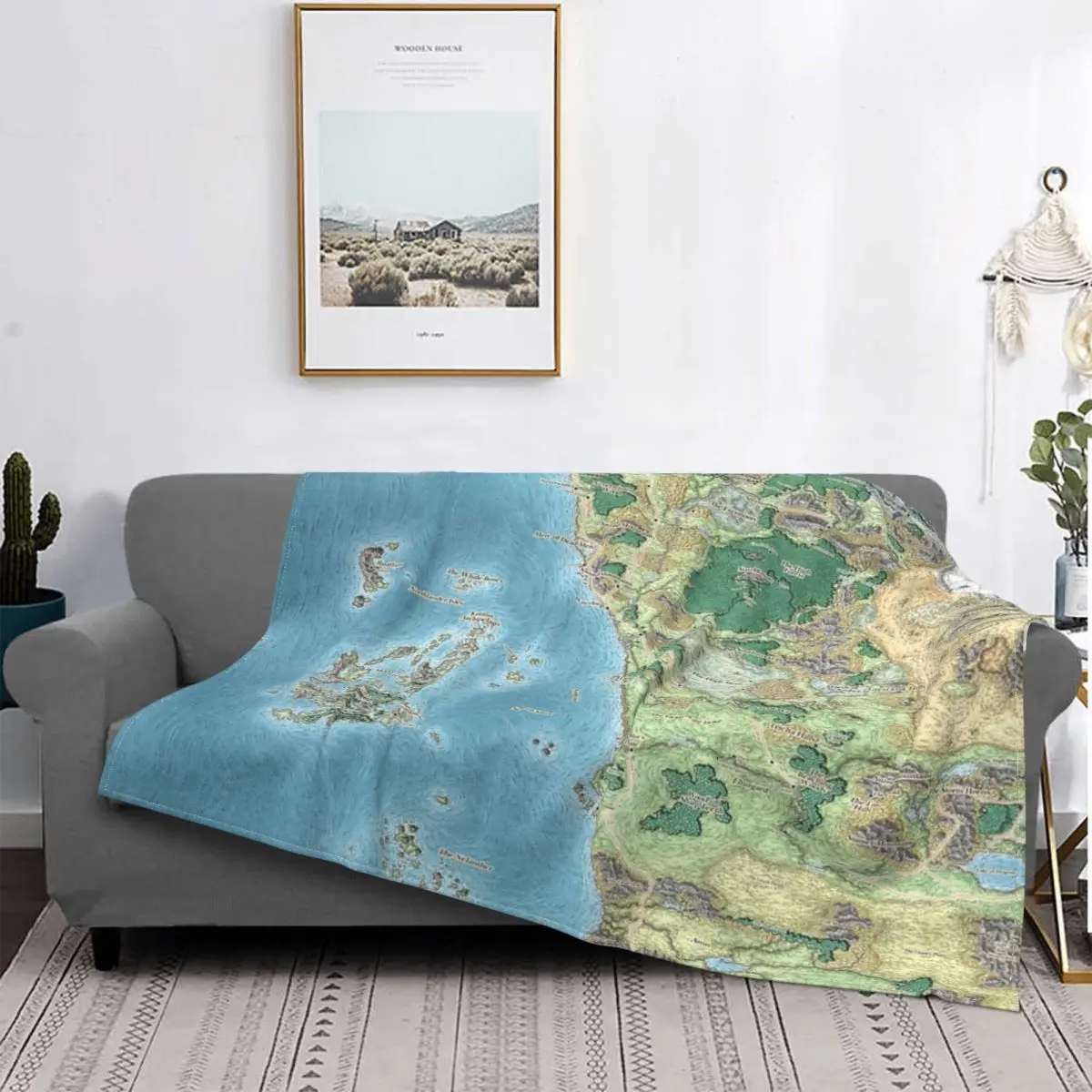 

Manta de mapa de la costa de la espada, colcha para cama a cuadros, manta de verano, toalla de lujo