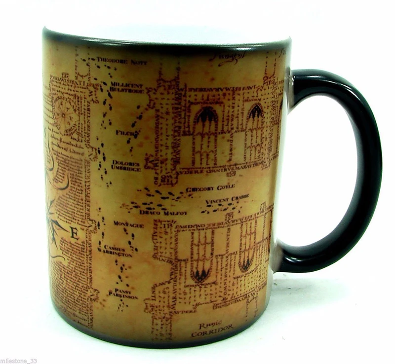 

Creative Magic Mug,Color Changing Mug Marauders Map Mischief Managed Wine Tea Cup Hot Drink Cup Creative Drinkware Gifts