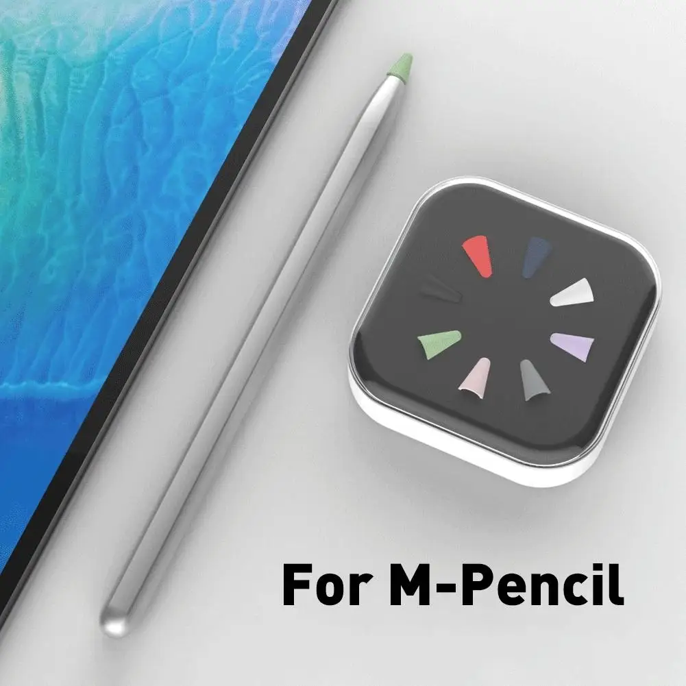 

8Pcs/Set Wear-resistant Touch Screen Pen Nib Protective Case for HUAWEI M-pencil Solid Color Pen Nib Case Tablet Pen Accessories