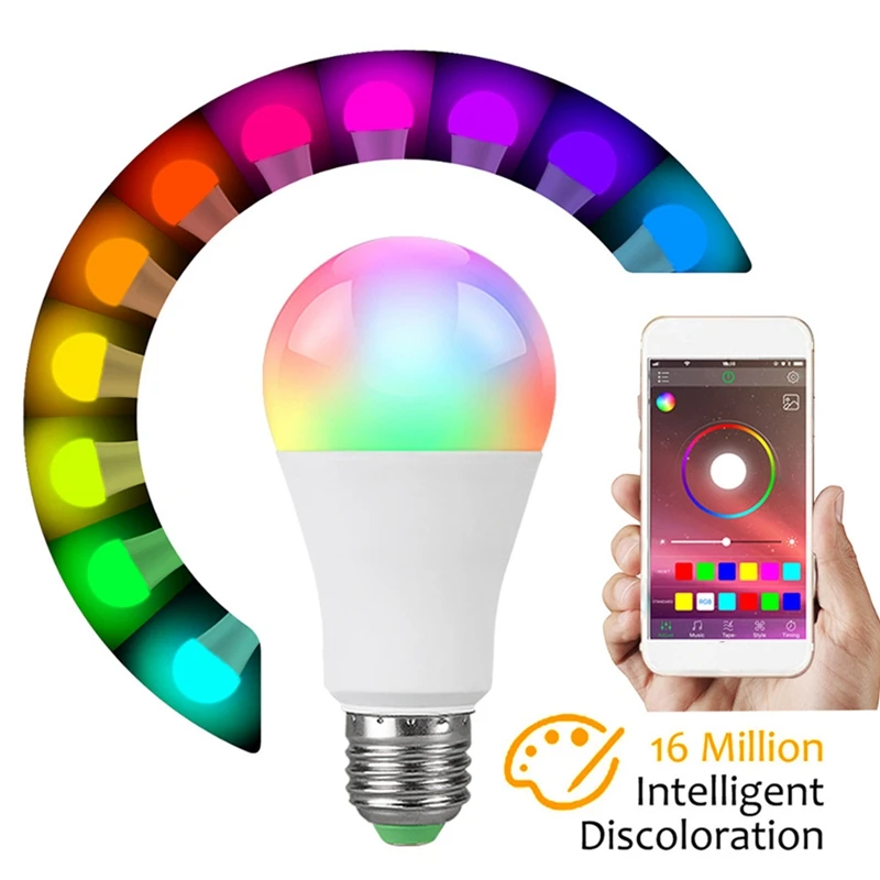 

30 Modes Dimmable E27 RGB LED Smart Bulb,15W Bluetooth Magic Lamp Smart Lamp,Apply for IOS /Android