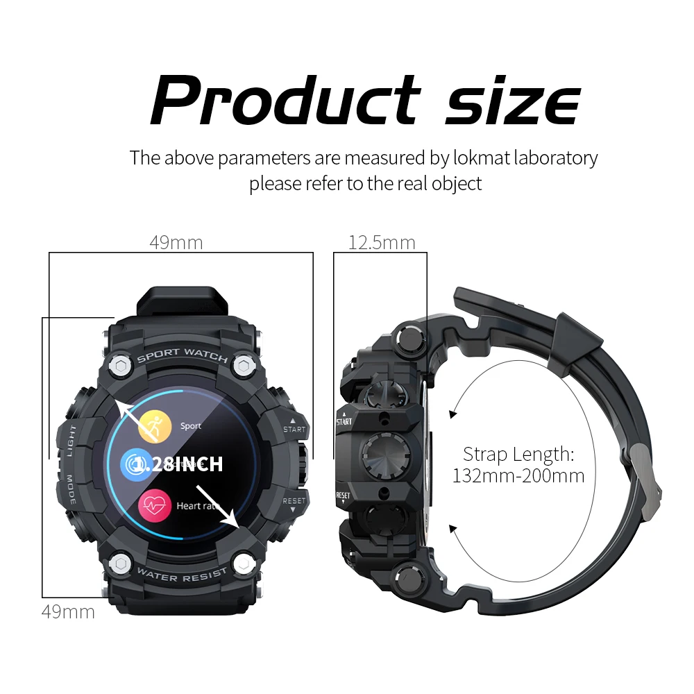 

Full Touch Screen Fitness Tracker Smart Watch Men Heart Rate Monitor Blood Pressure Smartwatch For Android iOS