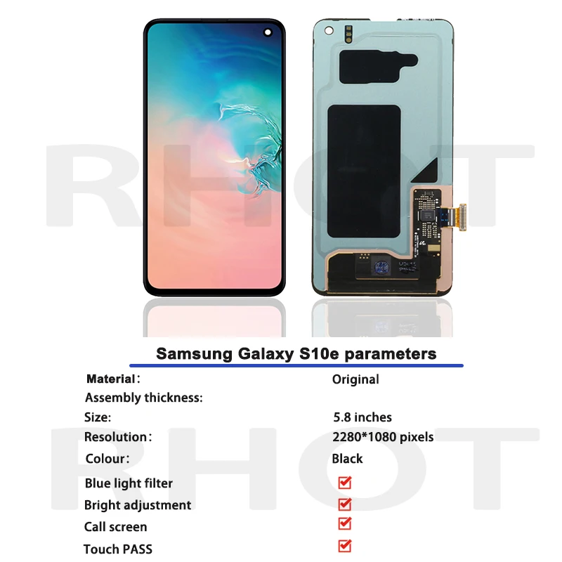 Pantalla LCD Original de 5,8 pulgadas para m&oacute;vil, montaje de digitalizador t&aacute;ctil para Samsung Galaxy S10E, G970, G970F-1