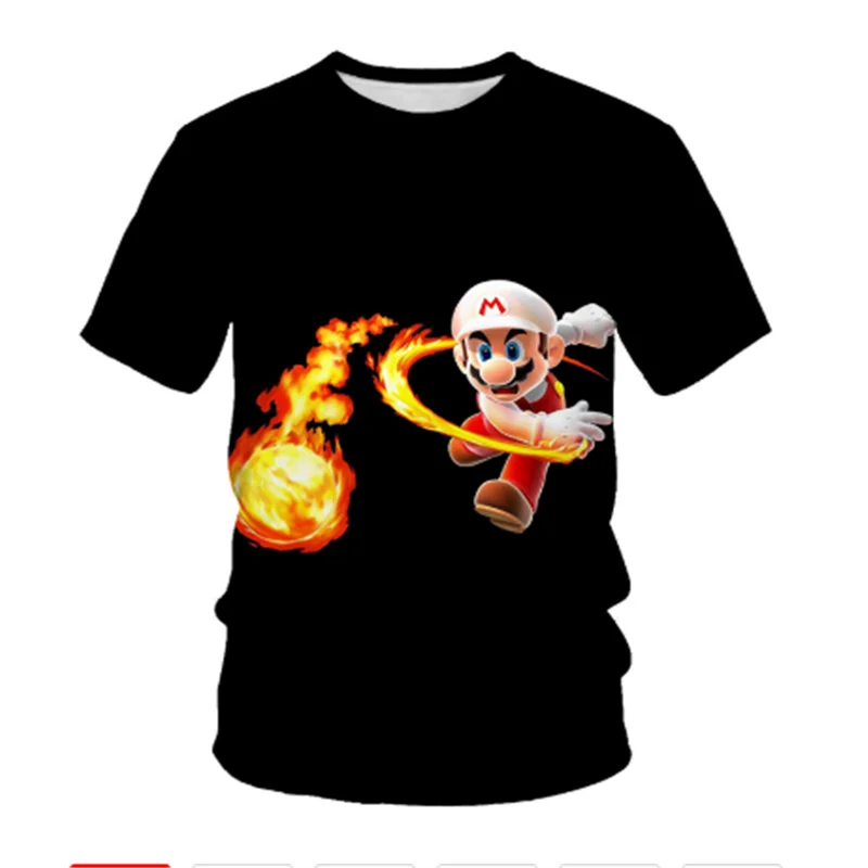 

2021 summer new men's O-neck short-sleeved T-shirt fashion 3D printing polyester plus size children's clothes 2