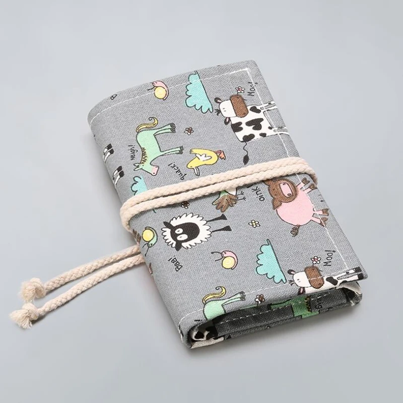 Чехол для карандаша с 12/24/36 отверстиями в виде животных милые канцелярские